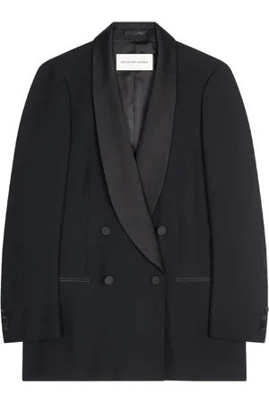 DRIES VAN NOTEN Double-breasted tuxedo blazer