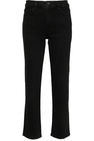 Frame High-rise straight-leg jeans