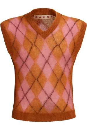 Marni Argyle-intarsia V-neck vest