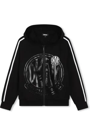 DKNY Logo-print zipped hoodie
