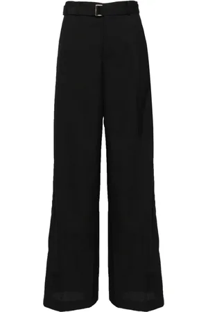 SACAI Belted wide-leg trousers