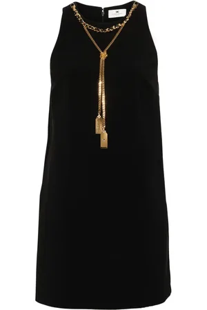 Elisabetta Franchi Chain-link detail crepe mini dress