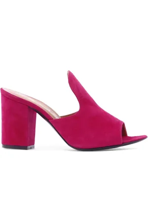 Via Roma Stondato Orchidea leather mules