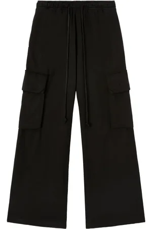 Palm Angels Wide-leg cotton cargo trousers