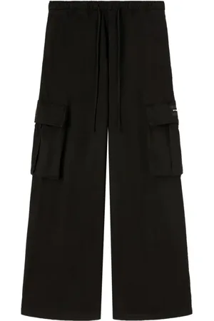 Palm Angels Wide-leg jersey cargo pants