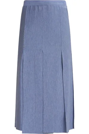 Marni Slit-detail fine-knit midi skirt