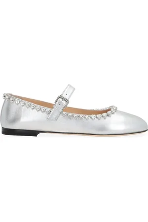 Mach & Mach Audrey crystal-embellished ballet pumps