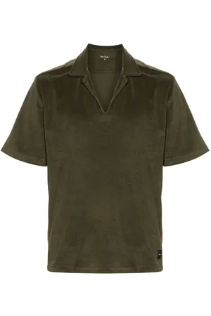 Paul Smith Notched-collar towelling-effect shirt