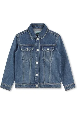 Kenzo Logo-embroidered denim jacket
