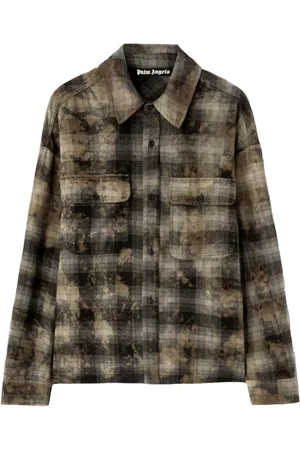 Palm Angels Logo-print check-pattern shirt