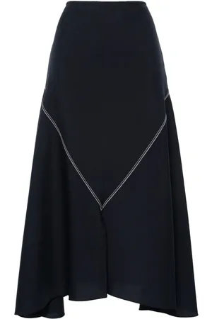 Marni High-waist midi asymmetric skirt
