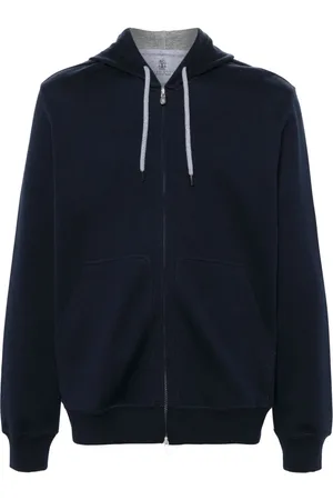 Brunello Cucinelli Zip-up jersey hoodie