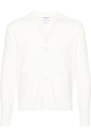 Thom Browne Logo-patch cotton cardigan