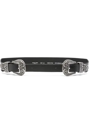 Golden Goose Double buckle leather belt