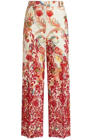 Etro Paisley-print embroidered trousers