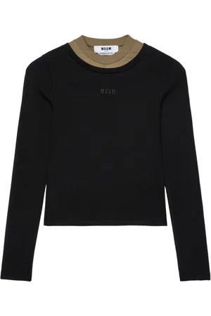 Msgm Embroidered-logo knitted top