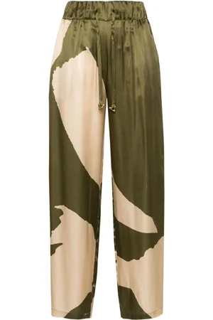 AERON Aurora satin tapered trousers