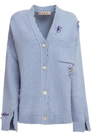 Marni Distressed virgin-wool cardigan