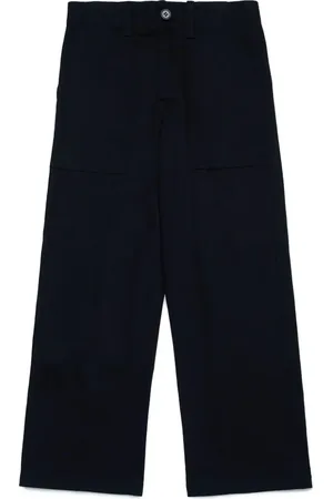 Marni Logo-patch straight-leg trousers