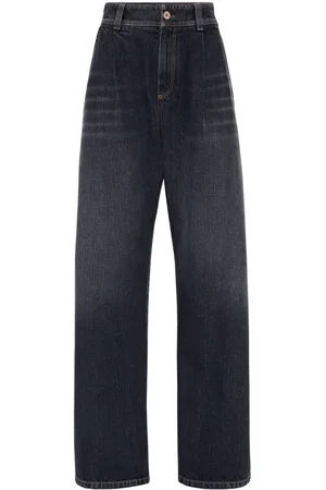 Brunello Cucinelli High-rise wide-leg jeans