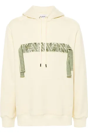 Lanvin Logo-embroidered cotton hoodie
