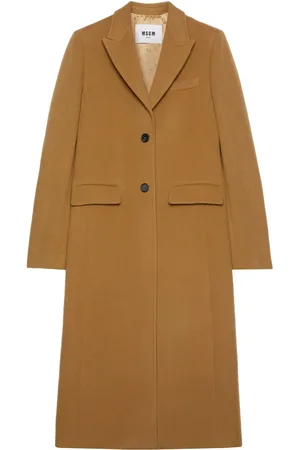 Msgm Notched-lapel button-fastening coat
