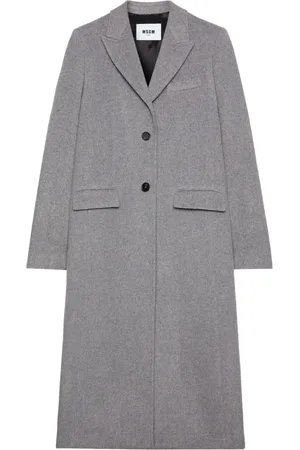 Msgm Notched-lapel button-fastening coat