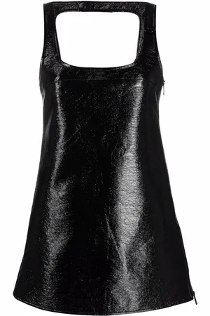 Courrèges Sleeveless vinyl mini dress