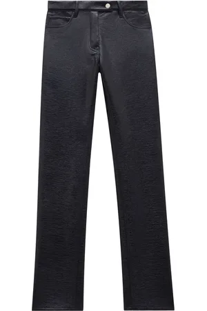 Courrèges Five-pocket vinyl straight trousers