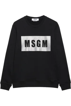 Msgm Logo-print cotton sweatshirt
