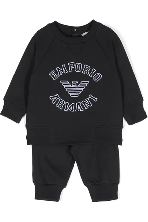 Emporio Armani Logo-embossed cotton tracksuit