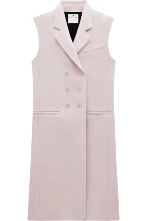 Courrèges Sleeveless double-breasted coat