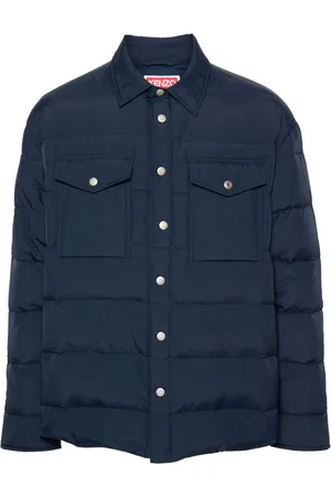 Kenzo Classic-collar quilted shirt jacket