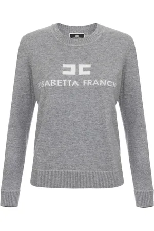 Elisabetta Franchi Intarsia-knit logo jumper