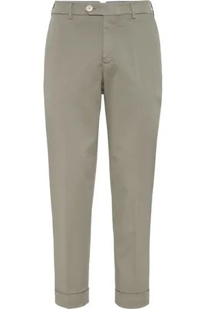 Brunello Cucinelli Low-rise tapered chino trousers