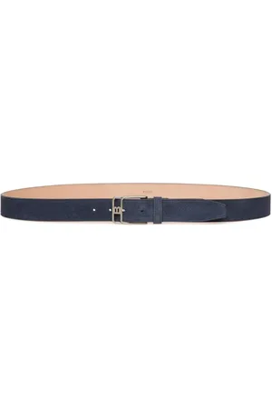 Bally Brett suede logo-buckle belt