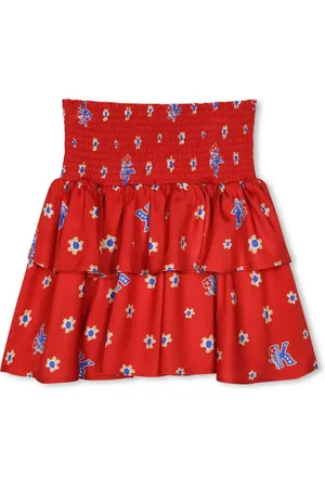 Kenzo Flounced all-over print skirt
