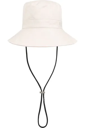 Ganni Logo-embroidered denim bucket hat