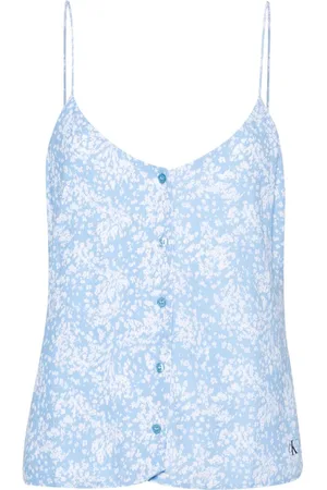 Calvin Klein Floral-print crepe blouse