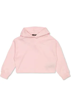 Balmain Logo-embroidered cotton hoodie