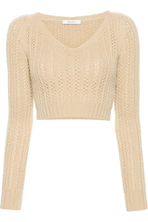Max Mara Cropped open-knit jumper