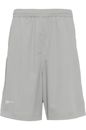 Izzue X Neighborhood logo-tag track shorts