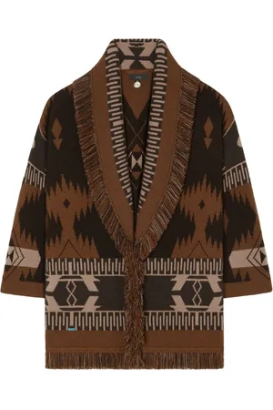 Alanui Patterned-jacquard cashmere cardigan