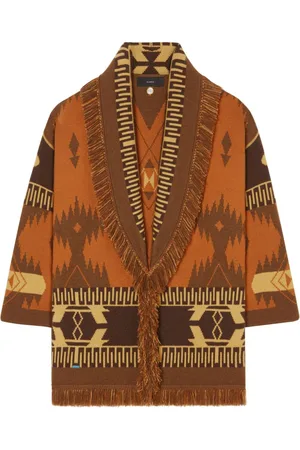 Alanui Patterned-jacquard cashmere cardigan