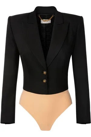 Elisabetta Franchi Long-sleeve blazer bodysuit