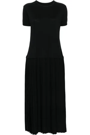 Maison Margiela Pleated cotton maxi dress