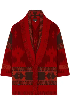 Alanui Patterned-jacquard cashmere cardigan