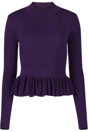 Nina Ricci Ruffle-detailing wool-blend top