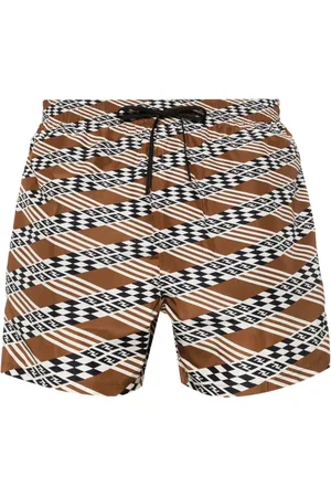 Fendi Geometric-print swim shorts