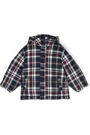 Il gufo Checked hooded puffer jacket